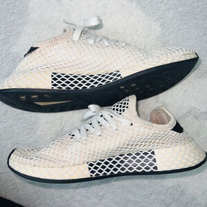 Adidas 2018 Deerupt White / Cream Net Shoe 7 US